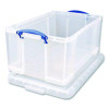 Snap-Lid Storage Bin, 11.09 Gal, 17.31" X 20.5" X 12.25", Clear/Blue