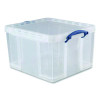 Snap-Lid Storage Bin, 11.09 Gal, 17.31" X 20.5" X 12.25", Clear/Blue