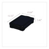 4.23 Qt. Latch Lid Storage Tote, 15.55" x 10.04" x 3.46", Solid Black