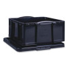 9.51 Qt. Latch Lid Storage Tote, 15.55" x 10.04" x 6.1", Solid Black