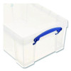 Snap-Lid Storage Bin, 2.37 Gal, 10.25" X 14.5" X 6.25", Clear/Blue, 4/Pack