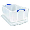 Snap-Lid Storage Bin, 2.37 Gal, 10.25" X 14.5" X 6.25", Clear/Blue, 4/Pack
