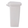 Step-On Waste Can, 8.25 Gal, Plastic, White