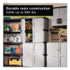 Double-Door Storage Cabinet - Base/Top, 36w X 18d X 72h, Gray/Black