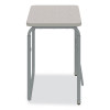 Alphabetter 2.0 Height-Adjustable Student Desk With Pendulum Bar, 27.75" x 19.75" x 29" To 43", Pebble Gray