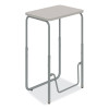 Alphabetter 2.0 Height-Adjustable Student Desk With Pendulum Bar, 27.75" x 19.75" x 29" To 43", Pebble Gray