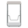 Alphabetter 2.0 Height-Adjustable Student Desk With Pendulum Bar, 27.75" x 19.75" x 29" To 43", Pebble Gray