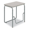 Alphabetter 2.0 Height-Adjustable Student Desk With Pendulum Bar, 27.75" x 19.75" x 29" To 43", Pebble Gray