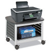 Scoot Under-Desk Printer Stand, Metal, 2 Shelves, 100 Lb Capacity, 20.25" x 16.5" x 14.5", Black/Silver