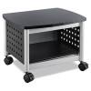 Scoot Under-Desk Printer Stand, Metal, 2 Shelves, 100 Lb Capacity, 20.25" x 16.5" x 14.5", Black/Silver