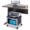 Scoot Under-Desk Printer Stand, Metal, 2 Shelves, 100 Lb Capacity, 20.25" x 16.5" x 14.5", Black/Silver