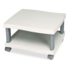 Wave Design Under-Desk Printer Stand, Plastic, 2 Shelves, 20" x 17.5" x 11.5", Light Gray/Charcoal Gray