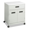 Steel Machine Stand With Pullout Drawer, Engineered Wood, 3 Shelves, 1 Drawer, 25" x 20" x 29.75", Gray
