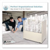 Laminate Mobile Roll Files, 50 Compartments, 30.25w X 15.75d X 29.25h, Putty