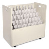 Laminate Mobile Roll Files, 50 Compartments, 30.25w X 15.75d X 29.25h, Putty