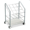 Wire Roll/Files, 12 Compartments, 18w X 12.75d X 24.5h, Gray