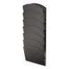 Steel Wall Rack, 7 Sections, Letter/Legal Size, 9.5" x 2" x 21.75", Black