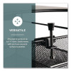 Onyx Hanging Organizer, Solid Top Horizontal, 4 Compartments, Steel Mesh, 12.33 x 12 x 10, Black