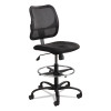 Vue Series Mesh Extended-Height Chair, Supports Up To 250 Lb, 23" To 33" Seat Height, Black Fabric