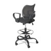Vue Series Mesh Extended-Height Chair, Supports Up To 250 Lb, 23" To 33" Seat Height, Black Fabric