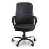 Serenity Big/Tall High Back Leather Chair, Supports Up To 500 Lb, 19.5" To 22.5" Seat Height, Black