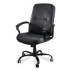 Serenity Big/Tall High Back Leather Chair, Supports Up To 500 Lb, 19.5" To 22.5" Seat Height, Black