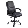 Serenity Big/Tall High Back Leather Chair, Supports Up To 500 Lb, 19.5" To 22.5" Seat Height, Black