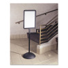 Writeway Two-Sided Dry Erase Standing Message Sign, White 14.25" x 22.5" Rectangle Surface, Black Frame, 14.25" x 22.5" x 65"