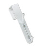 Over-The-Panel Double-Garment Hook, Satin Aluminum/Chrome