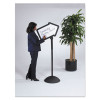 Writeway Two-Sided Dry Erase Standing Message Sign, White 25.5" x 17.75" Arrow Surface, Black Frame, 25.5" x 17.75" x 64.25"