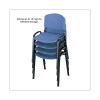 Stacking Chair, Supports Up To 250 Lb, 18" Seat Height, Blue Seat, Blue Back, Black Base, 4/Carton