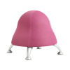 Runtz Ball Chair, Backless, Supports Up To 250 Lb, Bubble Gum Pink Seat, Silver Base