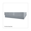 Base For Safco Steel Five-Drawer 50" X 38" Stackable Flat Files, 53.5" X 38.75" X 6", Gray