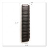 Onyx Mesh Literature Rack, Ten Compartments, 10.25w X 3.5d X 50.75h, Black