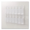 Reveal Clear Literature Displays, 12 Compartments, 30w X 2d X 20.25h, Clear