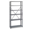 Commercial Steel Shelving Unit, Six-Shelf, 36w X 12d X 75h, Dark Gray