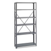 Commercial Steel Shelving Unit, Six-Shelf, 36w X 12d X 75h, Dark Gray