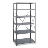 Commercial Steel Shelving Unit, Six-Shelf, 36w X 24d X 75h, Dark Gray