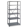 Commercial Steel Shelving Unit, Six-Shelf, 36w X 24d X 75h, Dark Gray