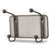 Onyx Mesh Wall Racks, 2-Hook, 8.5w x 3d x 5.5h, Black