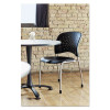 Reve Guest Chair With Straight Legs, 19" x 24.5" x 33.5", Black Seat, Black Back, Silver Base, 2/Carton