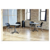 Reve Guest Chair With Straight Legs, 19" x 24.5" x 33.5", Black Seat, Black Back, Silver Base, 2/Carton