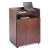 Executive Mobile Presentation Stand, 29.5 X 20.5 X 40.75, Mahogany