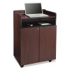 Executive Mobile Presentation Stand, 29.5 X 20.5 X 40.75, Mahogany