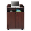 Executive Mobile Presentation Stand, 29.5 X 20.5 X 40.75, Mahogany
