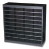 Steel/Fiberboard E-Z Stor Sorter, 36 Compartments, 37.5 x 12.75 x 36.5, Black