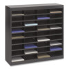 Steel/Fiberboard E-Z Stor Sorter, 36 Compartments, 37.5 x 12.75 x 36.5, Black