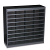 Steel/Fiberboard E-Z Stor Sorter, 36 Compartments, 37.5 x 12.75 x 36.5, Black