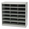 Steel Project Center Organizer, 18 Pockets, 37.5 x 15.75 x 36.5, Gray