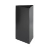 Trifecta Waste Receptacle, 34" High Base, 19 Gal, Steel, Black
